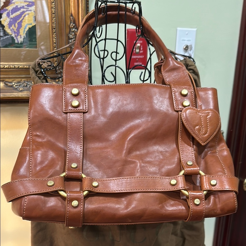 Juicy Couture Brown and Gold Satchel with Timeless Elegance